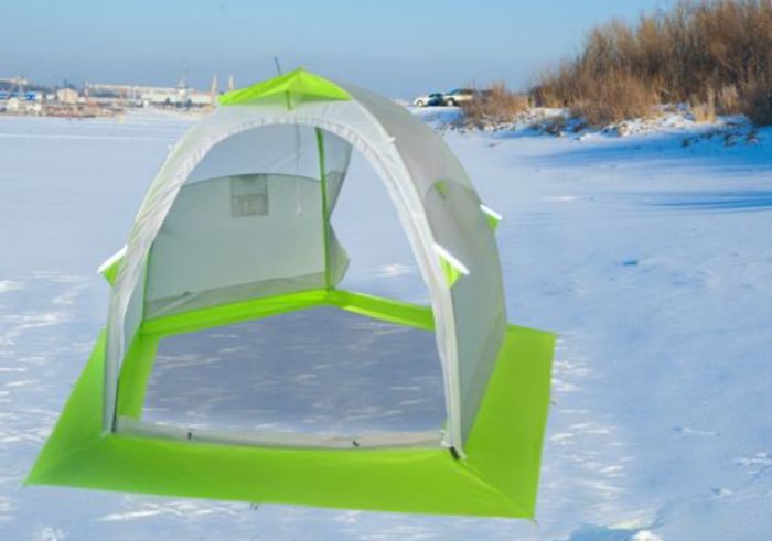 Палатка для зимової риболовлі ЛОТОС 3 Універсал - 6,4 кг - 3-місна - 270х255х180 см - Зелений