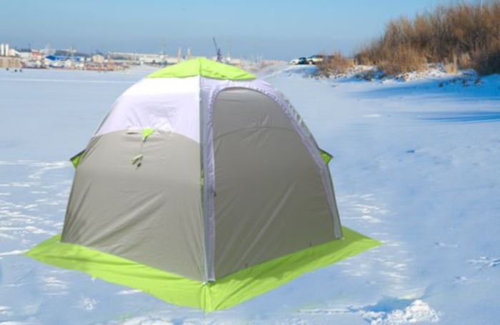 Палатка для зимової риболовлі ЛОТОС 3 Універсал - 6,4 кг - 3-місна - 270х255х180 см - Зелений