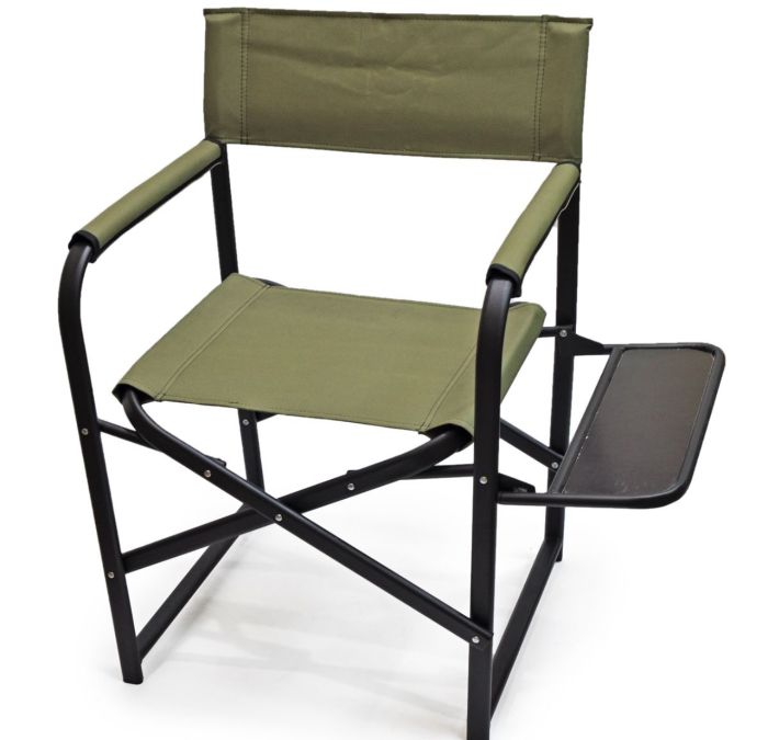 Крісло розкладне Ралф "Режисер" Гігант з полицею дерево - Хакі