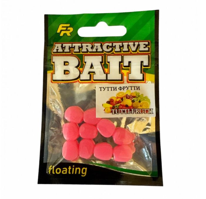 Штучна кукурудза Fishing Roi - Силіконова - Плаваюча - Тутті-Фрутті - 10 шт/уп