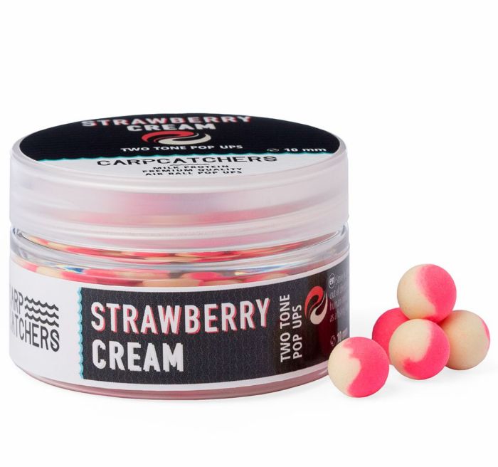Бойли Carp Catchers Pop Ups - Ø10 мм - Двоколірні - Strawberry Cream