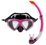 Маска та трубка Dolvor M289P+SN09P - Комплект - Рожевий