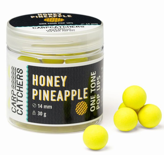 Бойли Carp Catchers Pop Ups - Плаваючі - Ø14 мм - Однотонні - Fluoro Yellow - Honey Pineapple