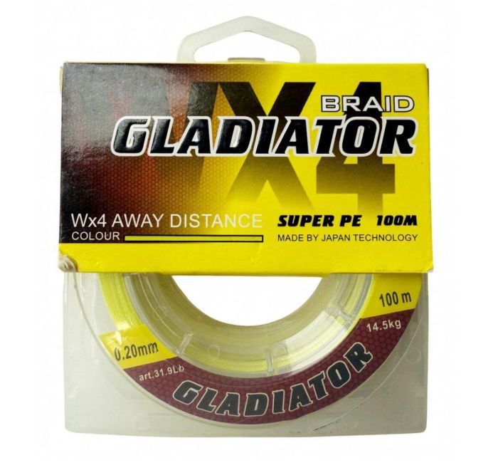 Шнур Gladiator - Yellow - 100 м