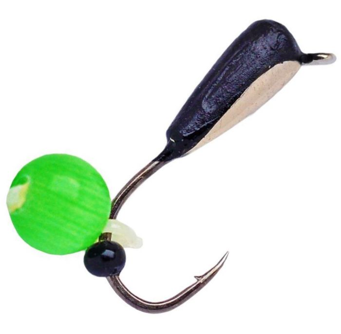 Мормишка Вольфрамова Володимирська "Крапля з вушком з підвісною кулькою котяче око" с/к - 2,5 мм - 0,6 г - Арт.173