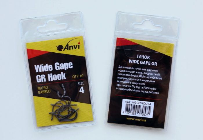Гачок короповий Anvi Wide Gape GR №4 - 10 шт/уп