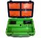 Ящик для зимової риболовлі - 18 л - 35x39x18 см - Чорно-синьо-салатовий.