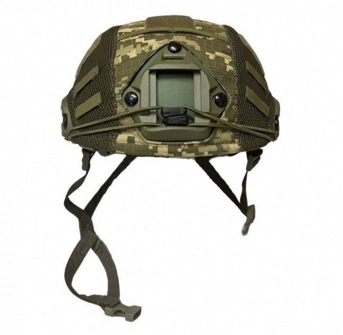 Каска-шолом ТОР-Д - Кевларовий - Пульозахистний - Олива - З чохлом на каску Піксель Розмір L (57-59)