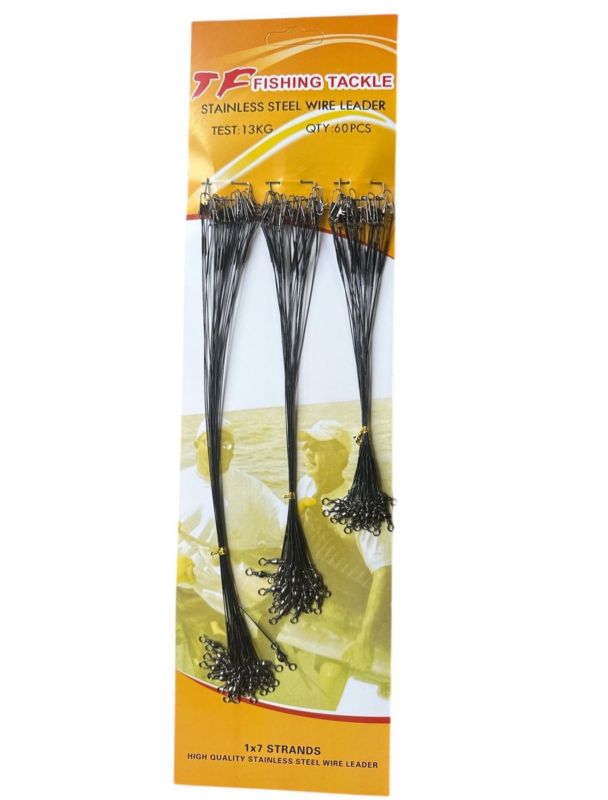 Повідець Fishing Tackle - Набір 20см/25см/30см - 60 шт/уп - Сталь - Чорний