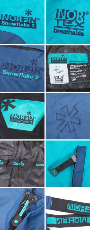 Костюм жіночий Norfin Women Snowflake 2 Блакитний - Зимовий -25°C