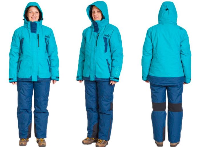 Костюм жіночий Norfin Women Snowflake 2 Блакитний - Зимовий -25°C
