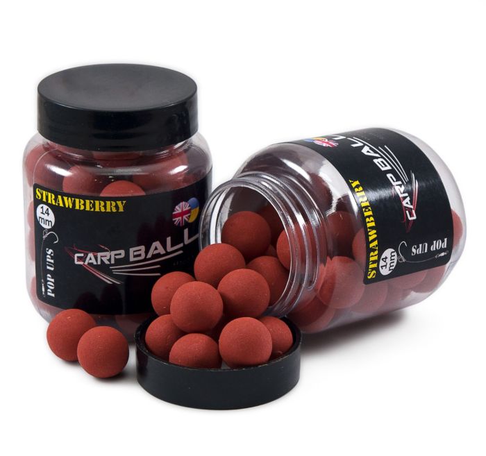 Бойли Carp Balls Anvi Pop Ups - Плаваючі - Ø14 мм - 30 г - Strawberry