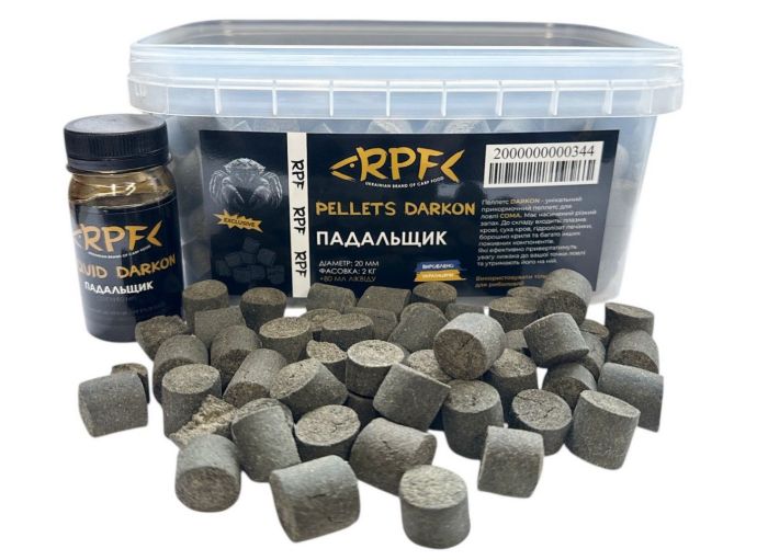 Пеллетс RPF на сома DARKON Падальник 2 кг + Ліквід 80 мл