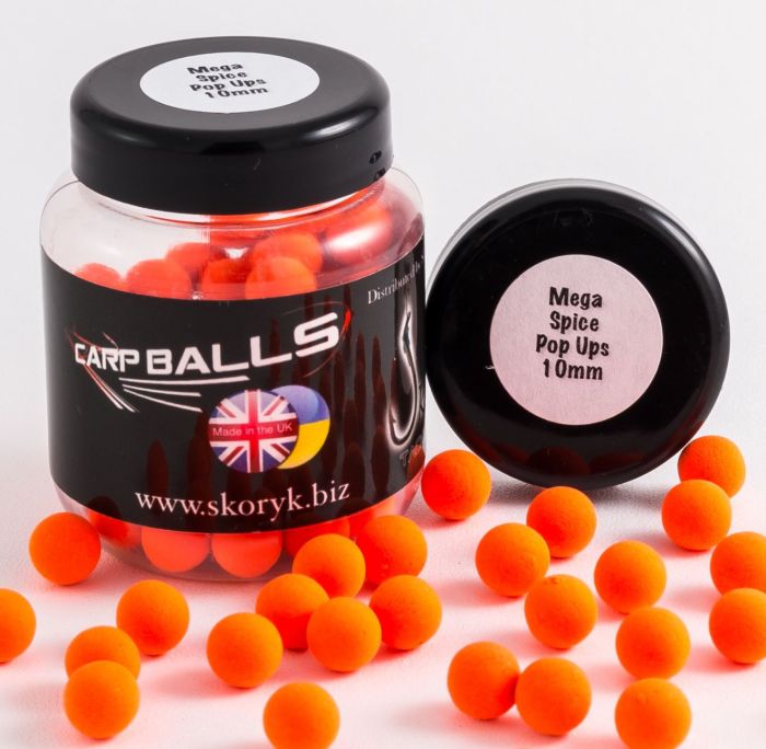 Бойли Carp Balls Pop Ups - 30 г - Плаваючі - Ø10 мм - Megaspice (Мегаспеції)