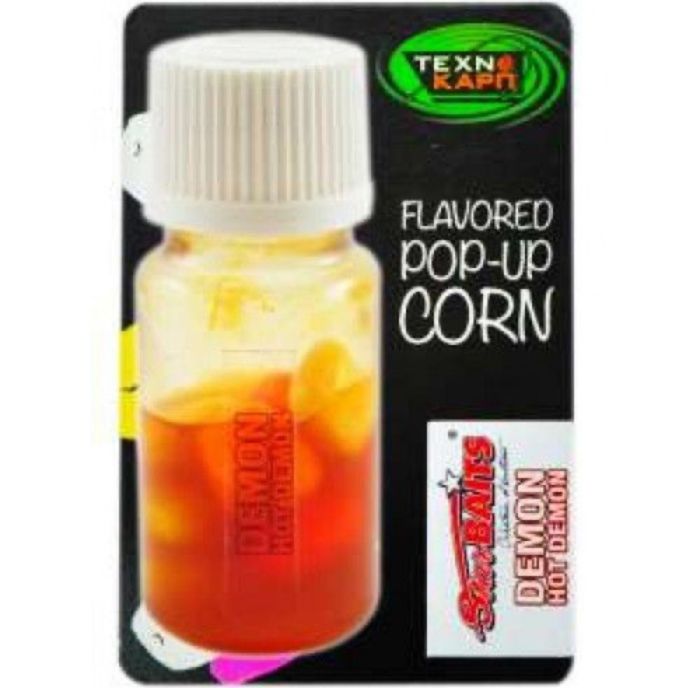 Силіконова кукурудза - Технокарп - Pop-up Texnocorn Mix - 10 мм - Hot Demon-Star Baits (Гарячий демон) - 10 шт/уп
