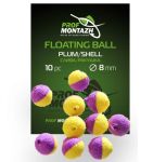 Насадка ароматизована ПрофМонтаж Floating Ball - 8 мм - Плаваюча - Слива/Мушля (Plum/Shell) - 10 шт/уп