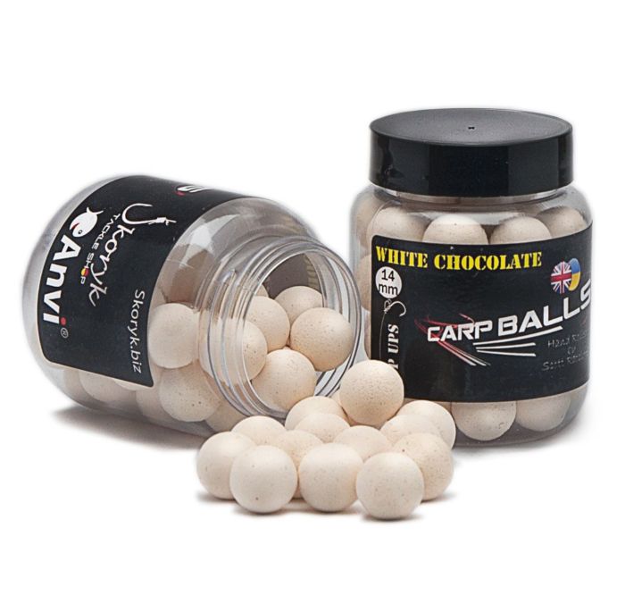 Бойли Carp Balls Anvi Pop Ups - Плаваючі - Ø14 мм - 30 г - White Chocolate