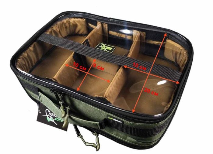 Сумка-Поводочниця RIG-BOX ELITE - ПрофМонтаж - 2 відділення - 6 відсіків - 33x21x9 см - Хакі