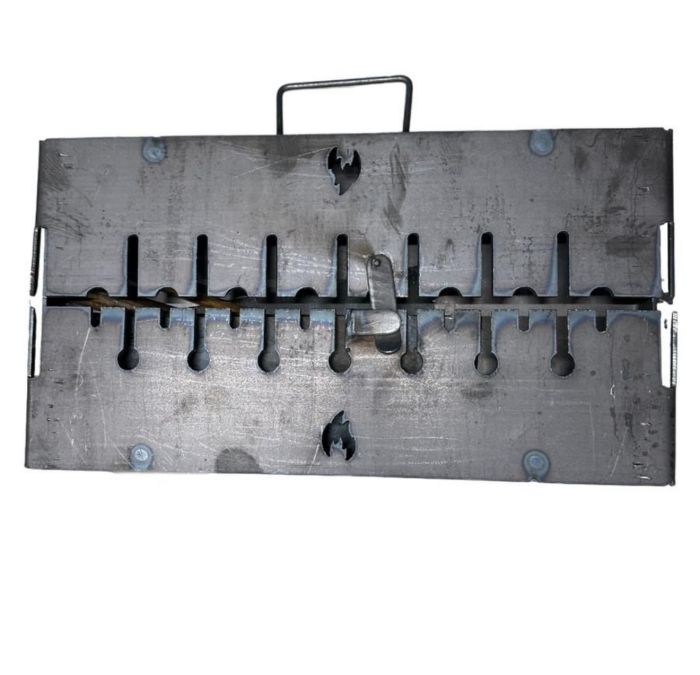 Мангал Вогник - Розкладний - Зі знімними ніжками - Сталь 3 мм - 44x28x15 см - На 8 шампурів