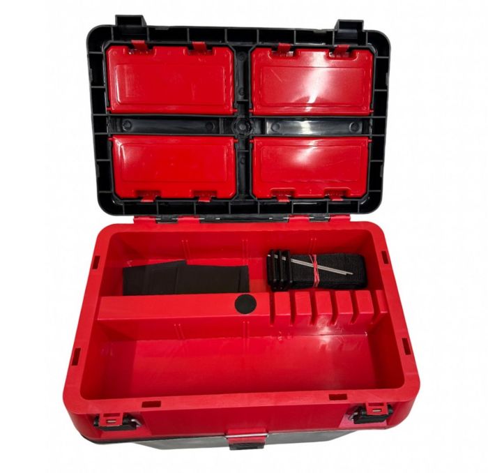 Ящик для зимової риболовлі - 18 л - 35x39x18 см - Чорно-червоний - Україна.