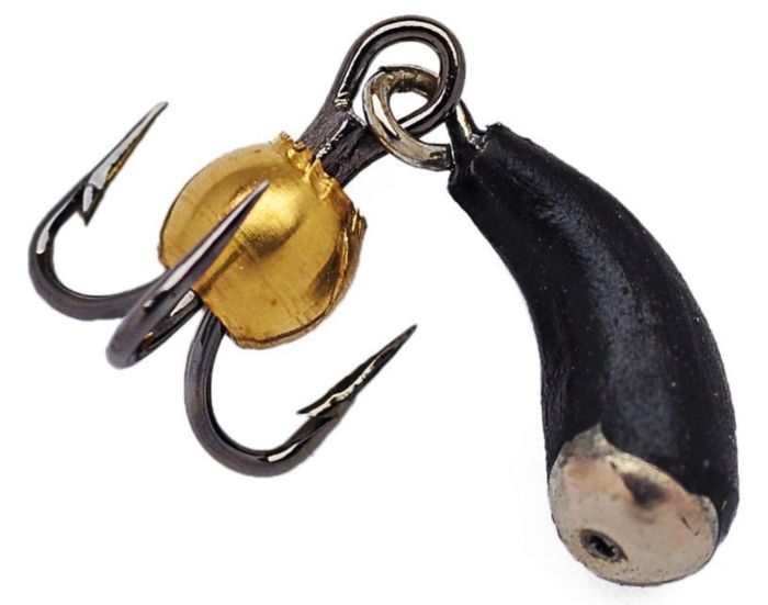 Мормишка Вольфрамова Володимирська "Диявол-Уралочка з підвісним трійником з латунною кулькою" с/к - 3 мм - 0,55 г - Арт.34