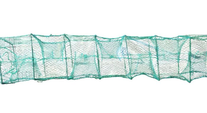 Раколовка - Кордова нитка посилена (15 ниток) - Осередок 20 мм - 21 вхід - 26x38 - Зелена - 8 м