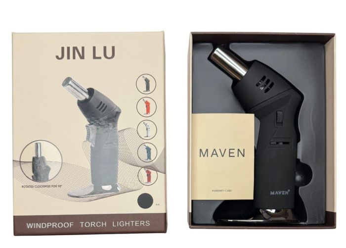 Професійний газовий пальник MAVEN HL-559 - Гостре полум'я - З п'єзопідпалом - Автоматичний - Китай - Чорний