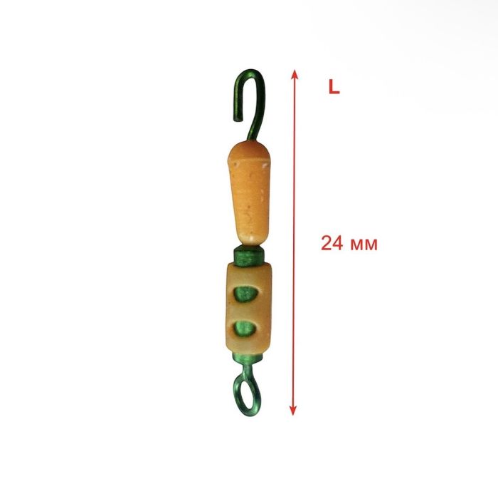 Вертлюг швидкознімний амортизуючий Херабуна - Orange - L (2,4 см) - 10 шт/уп