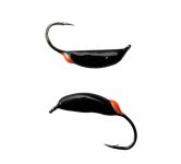 Мормишка Вольфрамова Володимирська Частка часнику - З червоною точкою - 2 мм - 0.3 г - Чорний - Арт.620