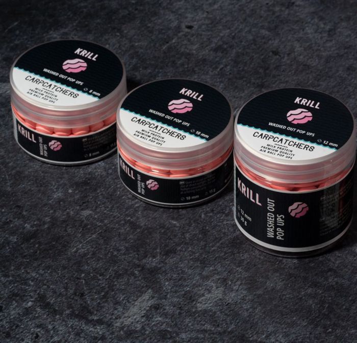 Бойли Carp Catchers Pop Ups Flat Method - Плаваючі - Ø6 мм - Вимитий рожевий - Krill