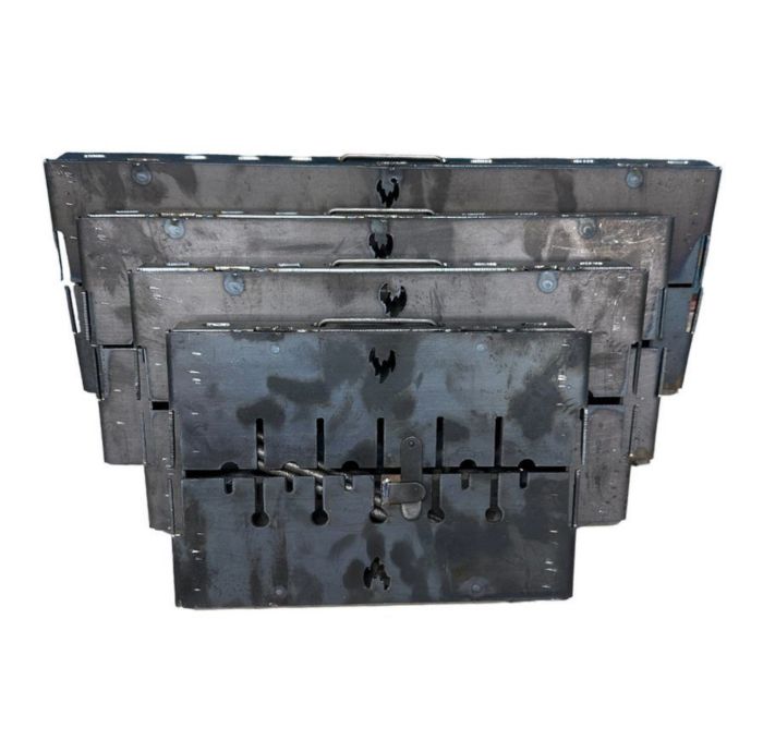 Мангал Вогник - Розкладний - Зі знімними ніжками - Сталь 3 мм - 35x27x15 см - На 6 шампурів