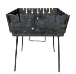 Мангал Вогник - Розкладний - Зі знімними ніжками - Сталь 3 мм - 35x27x15 см - На 6 шампурів