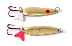 Блешня Spinnex Krocodile - Коливання - Очі червоні - Золото 10 г