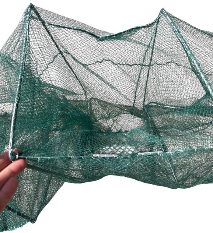 Раколовка гармошка Wolf №28 - 14 м - 43x33 см - Осередок 6 мм - 24 входи - Зелений