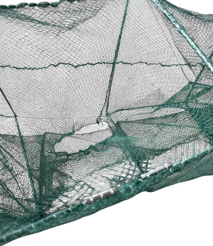 Раколовка гармошка Wolf №28 - 14 м - 43x33 см - Осередок 6 мм - 24 входи - Зелений