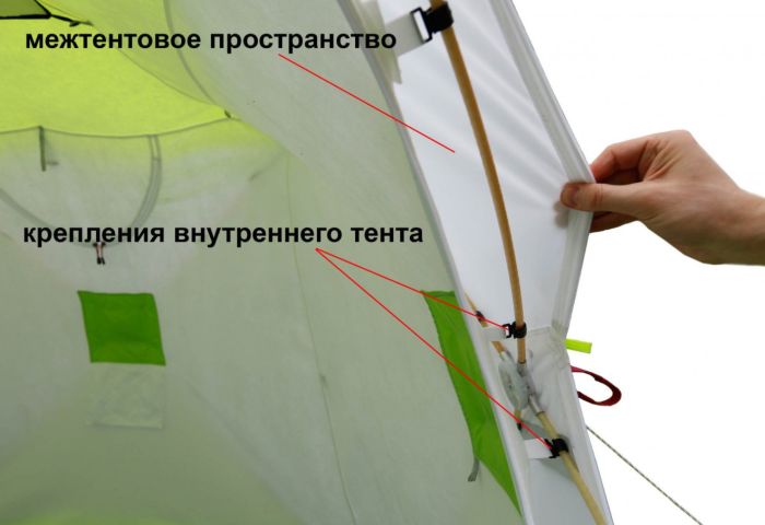 Палатка зимова Лотос Куб 3 Компакт ЕКО - Зелена