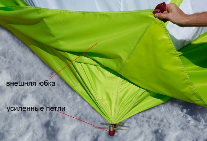 Палатка зимова Лотос Куб 3 Компакт ЕКО - Зелена