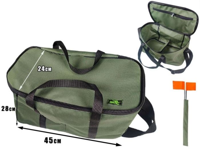 Сумка для жерлиць ПрофМонтаж - На 30 шт. - 45x24x28 см - Хакі