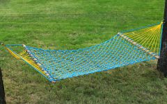 Гамак посилений безвузловий - Мотузка Ø10 мм - 130x200 см - Бірюзовий