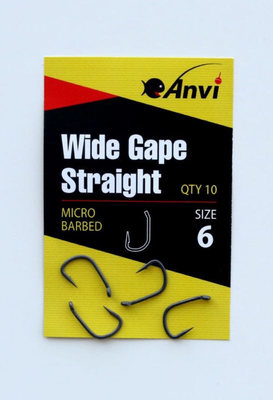 Гачок короповий Anvi Wide Gape Straight №6 - 10 шт/уп