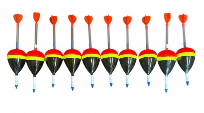 Поплавець для лову товстолоба, хижака XXL Під світлячок - Червоно-жовто-чорний - 1 шт.