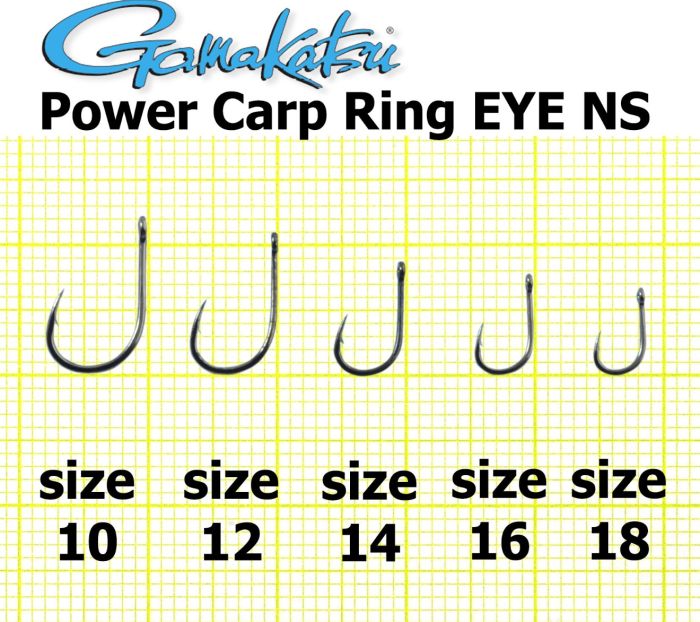 Гачок Gamakatsu Power Carp Ring EYE NSB - 10 шт/уп