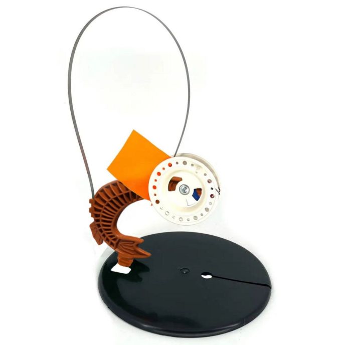 Зимовий набір: Жерлиця Щука оснащена 10 шт. + Ящик зимовий 18 л - Чорно-салатовий