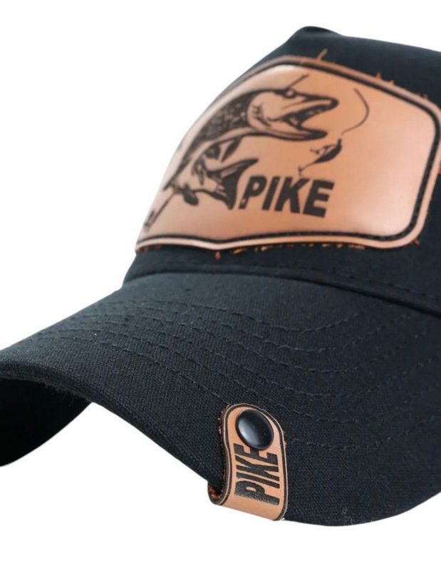 Кепка-трекерка Кентавр - Аплікація fish PIKE - 57-58 розмір - Коттон - Чорний