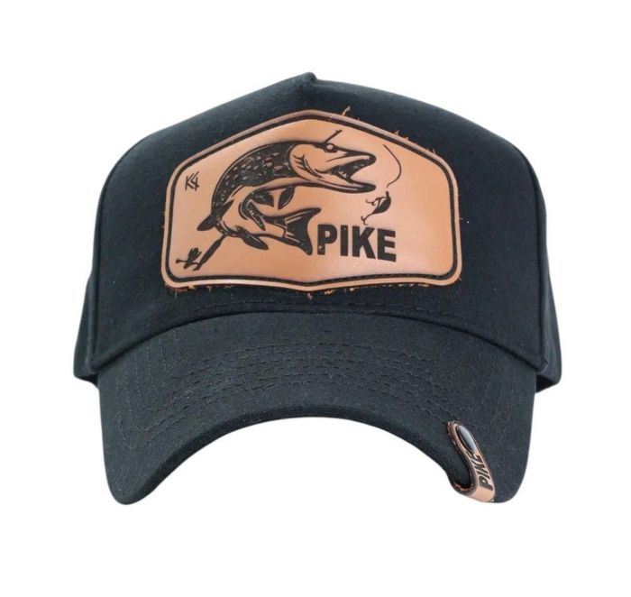 Кепка-трекерка Кентавр - Аплікація fish PIKE - 57-58 розмір - Коттон - Чорний