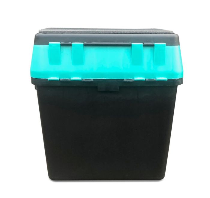 Ящик для зимової риболовлі - Чорно-бірюзовий - Україна.