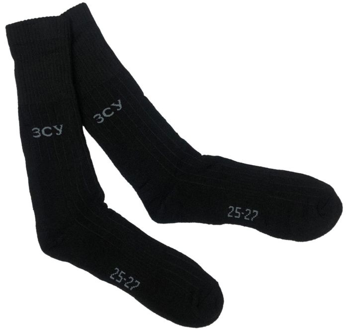 Шкарпетки трекінгові зимові ЗСУ (ЗСУ) - Високі - Чорні