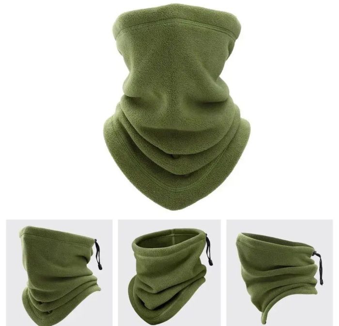 Бафф зимовий тактичний ЗСУ з гумкою - Фліс - Хакі