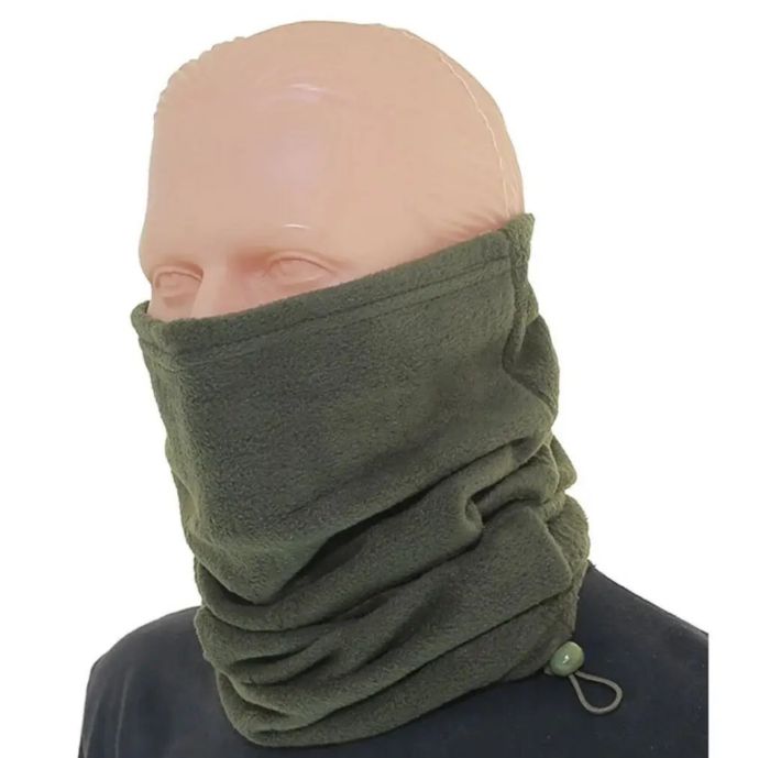 Бафф зимовий тактичний ЗСУ з гумкою - Фліс - Хакі