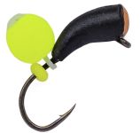 Мормишка Вольфрамова Володимирська "Уралочка з дзеркальцем мідь з підвісною кулькою неон" - 3 мм - 0,6 г - Арт.358